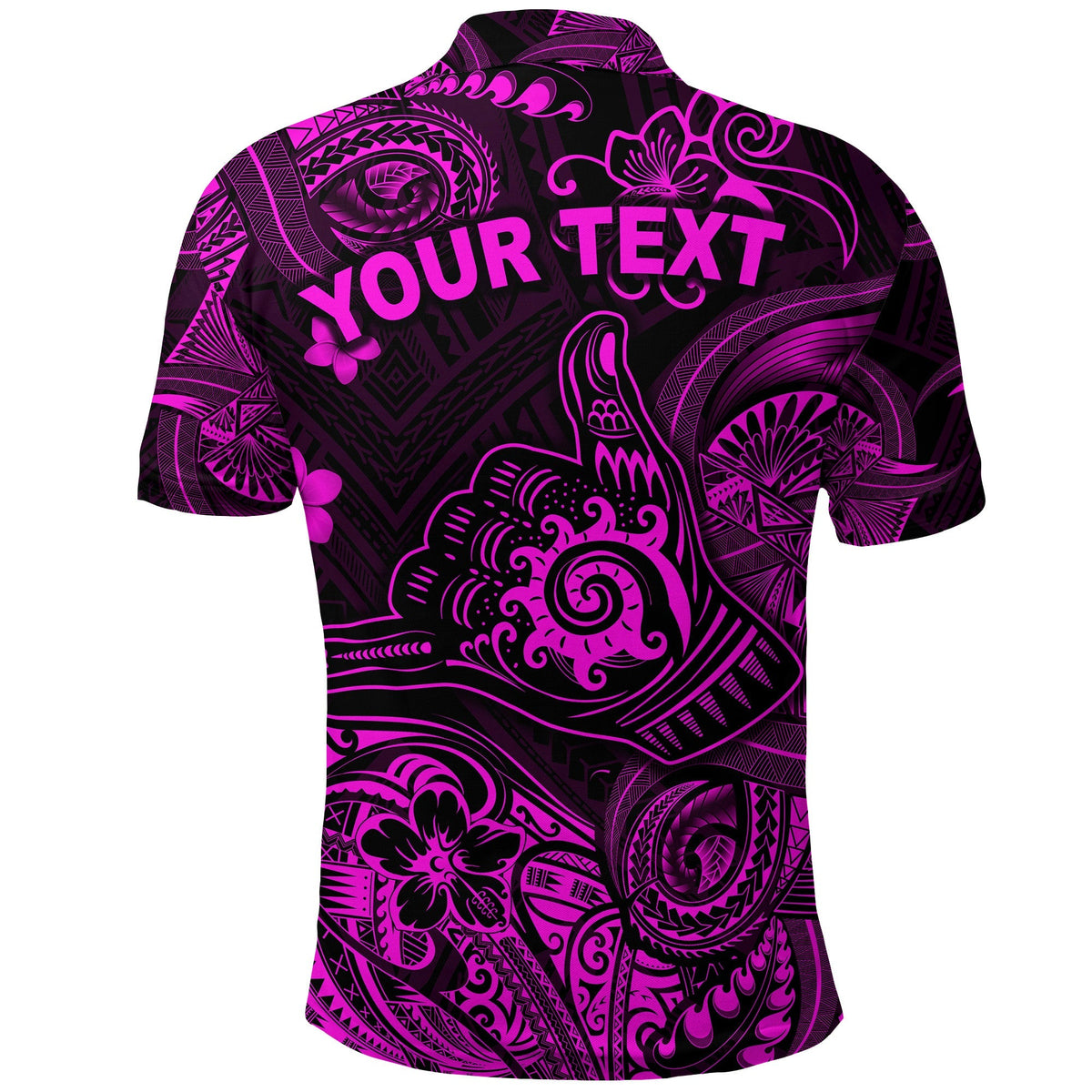 Custom Hawaii Shaka Polynesian Polo Shirt Unique Style Pink LT8 - Wonder Print Shop