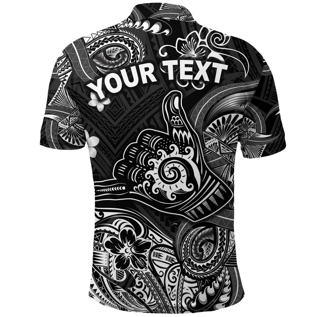 Custom Hawaii Shaka Polynesian Polo Shirt Unique Style Black LT8 - Wonder Print Shop