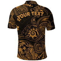 Custom Hawaii Shaka Polynesian Polo Shirt Unique Style Gold LT8 - Wonder Print Shop