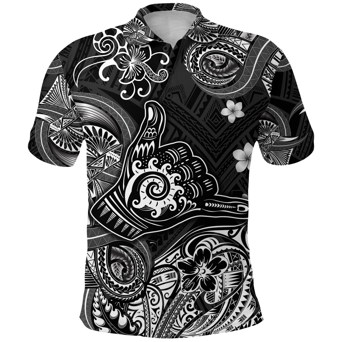 Hawaii Shaka Polynesian Polo Shirt Unique Style Black LT8 - Wonder Print Shop