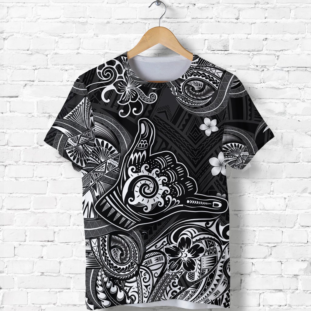 Custom Hawaii Shaka Polynesian T Shirt Unique Style Black LT8 - Wonder Print Shop