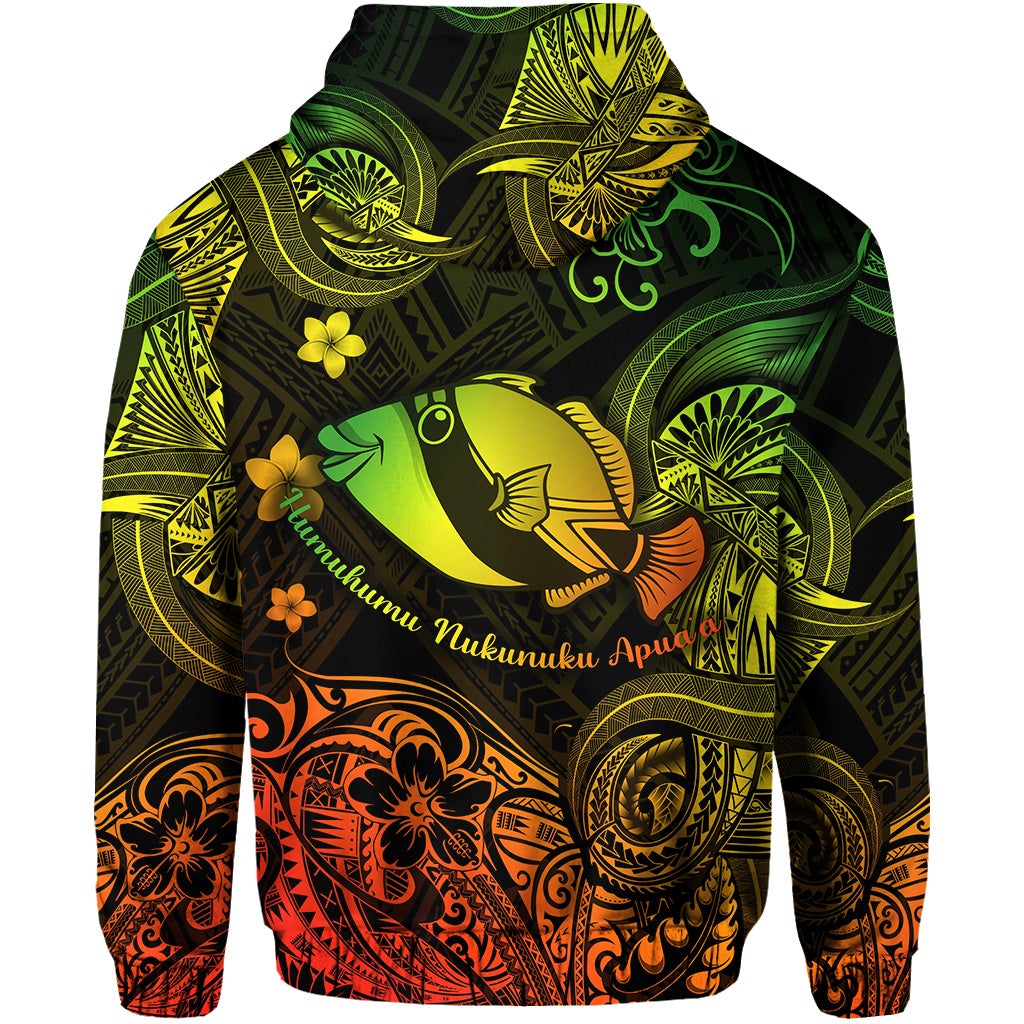 Hawaii State Fish Humuhumu Nukunuku Apuaa Polynesian Hoodie Unique Style Reggae LT8 - Wonder Print Shop
