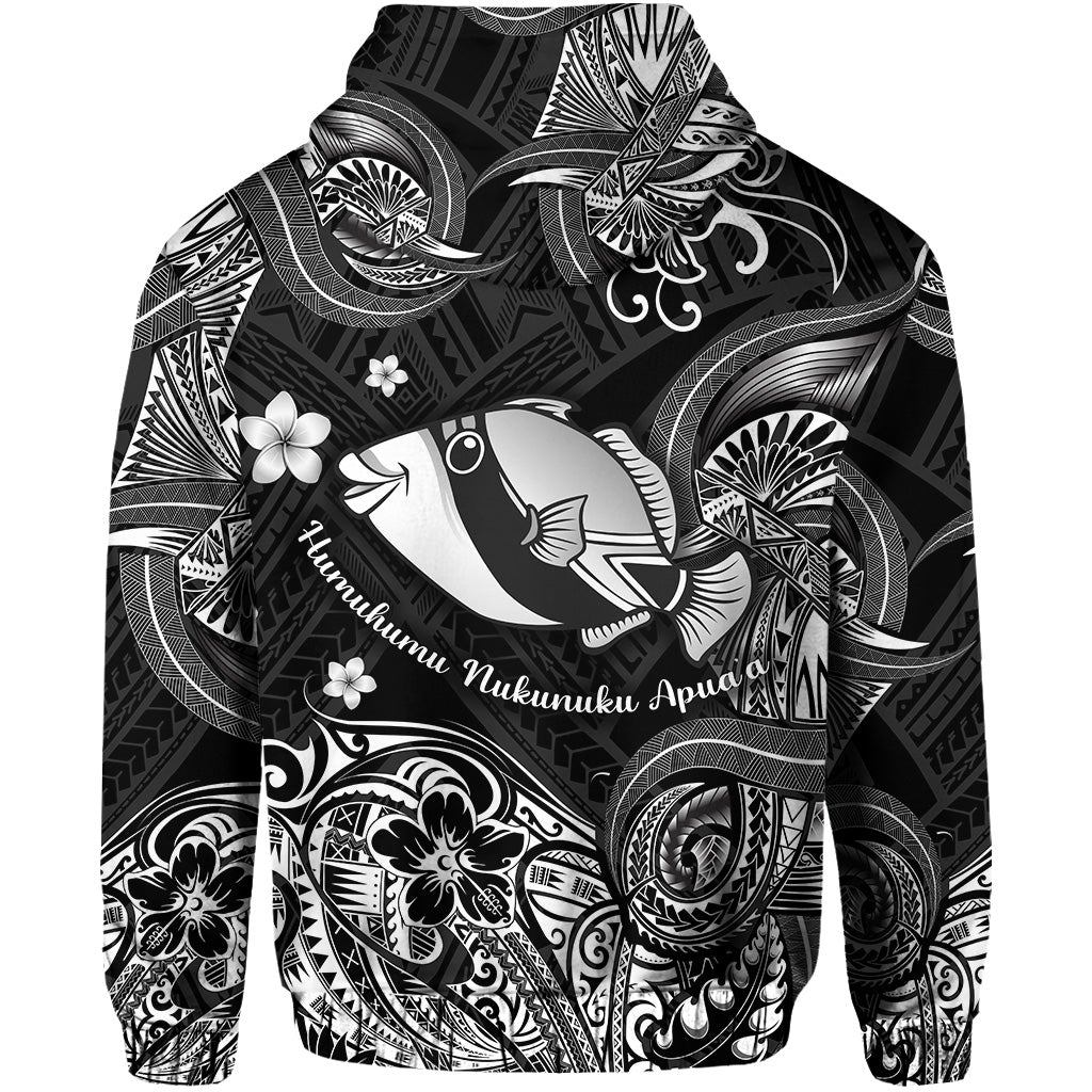 Hawaii State Fish Humuhumu Nukunuku Apuaa Polynesian Zip Hoodie Unique Style Black LT8 - Wonder Print Shop
