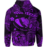 Custom Hawaii State Fish Humuhumu Nukunuku Apuaa Polynesian Zip Hoodie Unique Style Purple LT8 - Wonder Print Shop