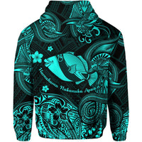 Hawaii State Fish Humuhumu Nukunuku Apuaa Polynesian Zip Hoodie Unique Style Turquoise LT8 - Wonder Print Shop