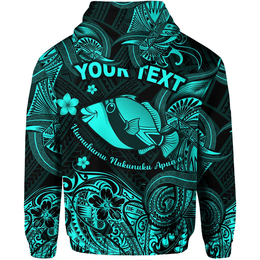 Custom Hawaii State Fish Humuhumu Nukunuku Apuaa Polynesian Zip Hoodie Unique Style Turquoise LT8 - Wonder Print Shop