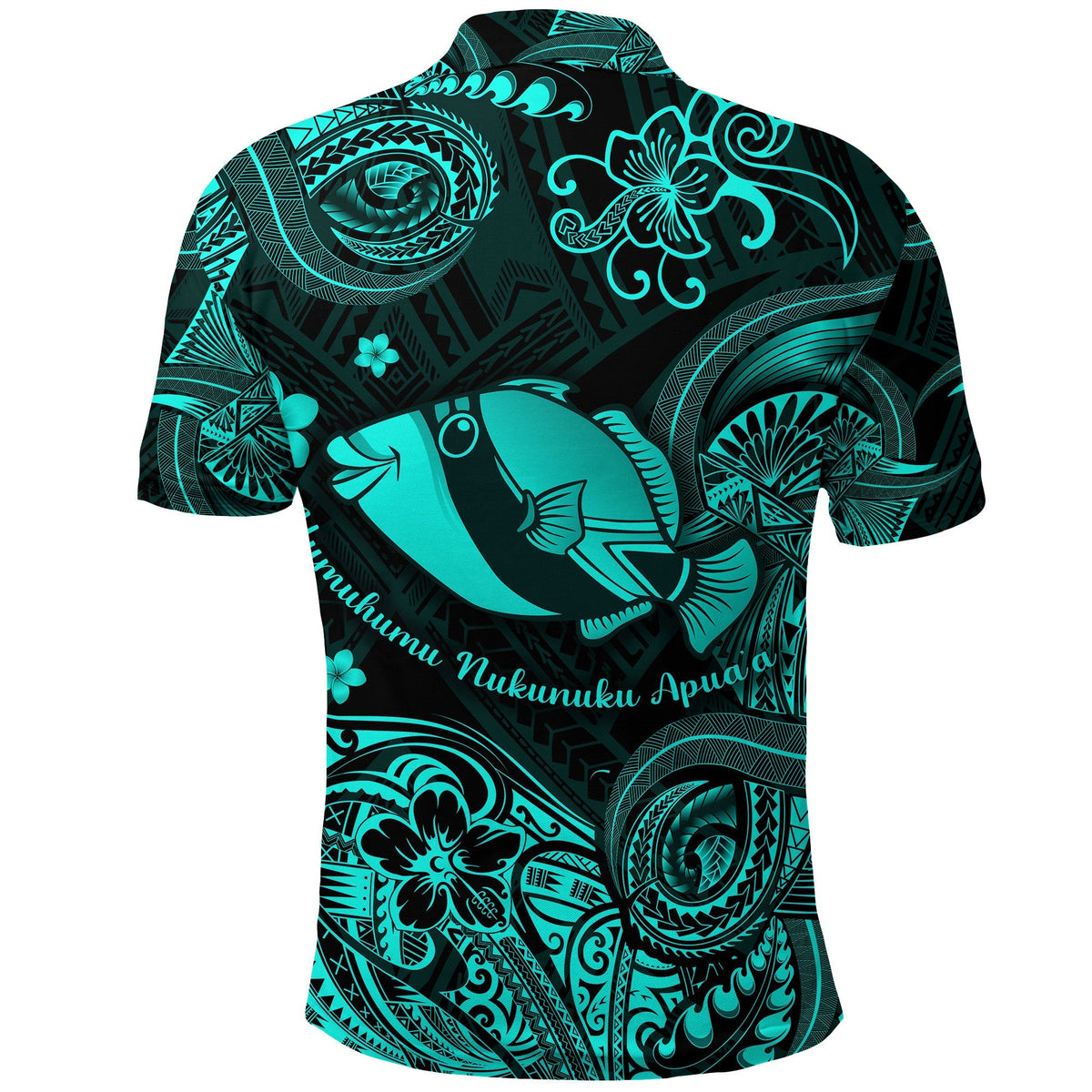Hawaii State Fish: Humuhumu Nukunuku Apuaa Polynesian Polo Shirt Unique Style Turquoise LT8 - Wonder Print Shop