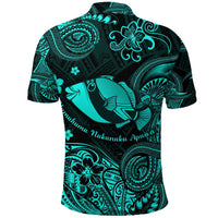 Hawaii State Fish: Humuhumu Nukunuku Apuaa Polynesian Polo Shirt Unique Style Turquoise LT8 - Wonder Print Shop