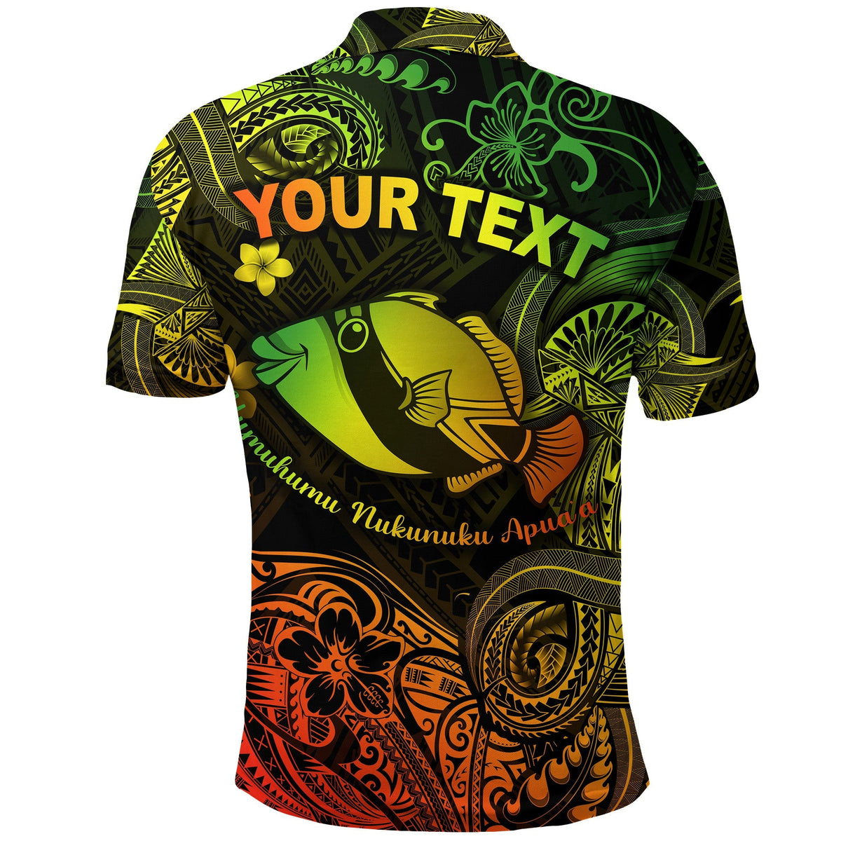 Custom Hawaii State Fish: Humuhumu Nukunuku Apuaa Polynesian Polo Shirt Unique Style Reggae LT8 - Wonder Print Shop