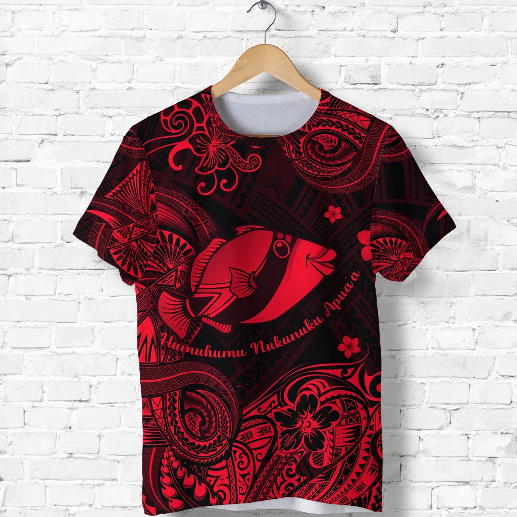 Hawaii State Fish Humuhumu Nukunuku Apuaa Polynesian T Shirt Unique Style Red LT8 - Wonder Print Shop