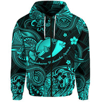 Custom Hawaii State Fish Humuhumu Nukunuku Apuaa Polynesian Zip Hoodie Unique Style Turquoise LT8 - Wonder Print Shop