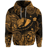 Hawaii State Fish Humuhumu Nukunuku Apuaa Polynesian Zip Hoodie Unique Style Gold LT8 - Wonder Print Shop