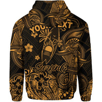 Custom Hawaii Surfing Polynesian Hoodie Unique Style Gold LT8 - Wonder Print Shop