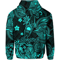 Hawaii Surfing Polynesian Hoodie Unique Style Turquoise LT8 - Wonder Print Shop