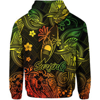 Hawaii Surfing Polynesian Zip Hoodie Unique Style Reggae LT8 - Wonder Print Shop