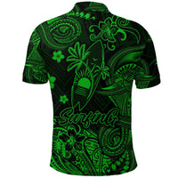Surfing Hawaii Golf Shirts Polynesian Polo Shirt Unique Style Green LT8 - Wonder Print Shop