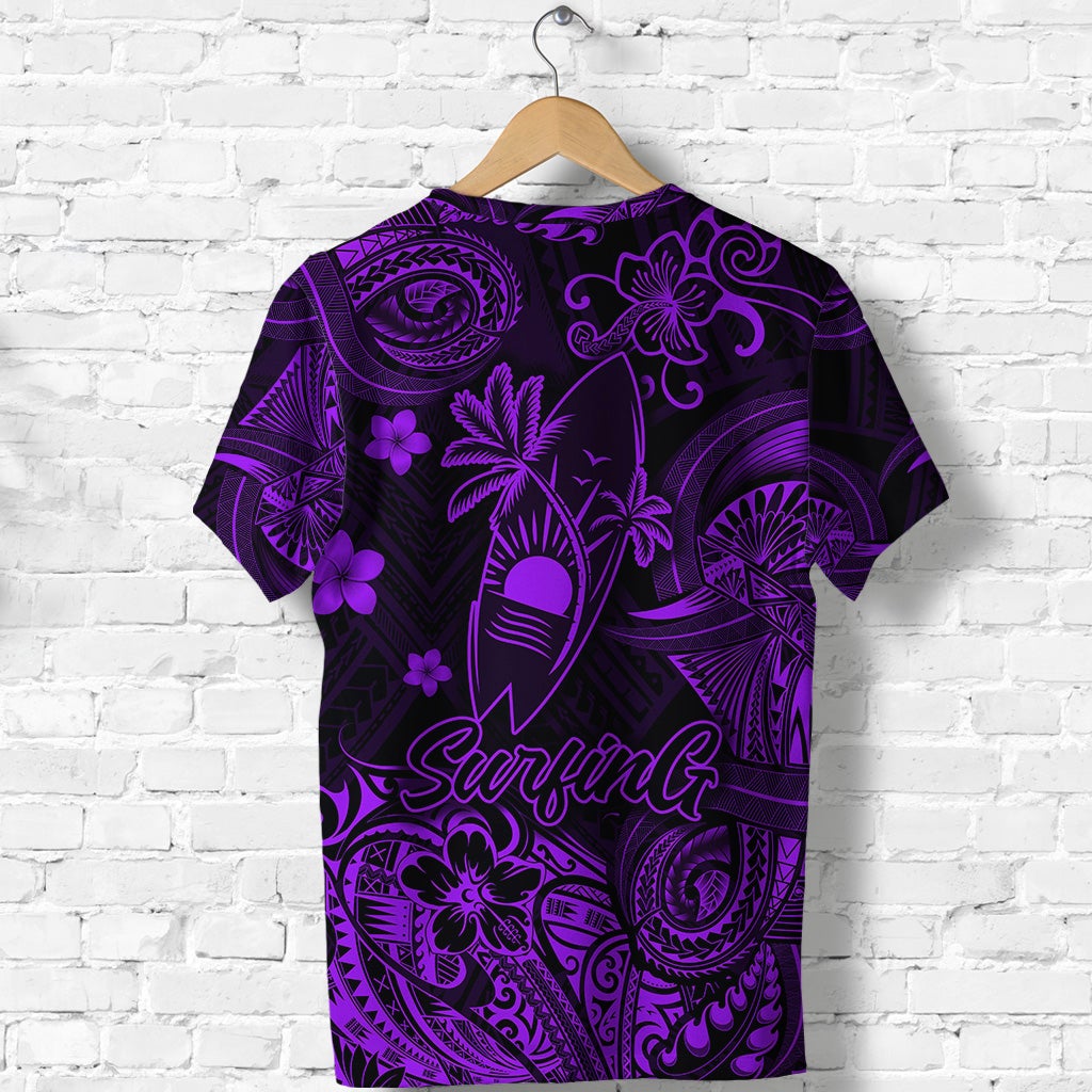 Hawaii Surfing Polynesian T Shirt Unique Style Purple LT8 - Wonder Print Shop