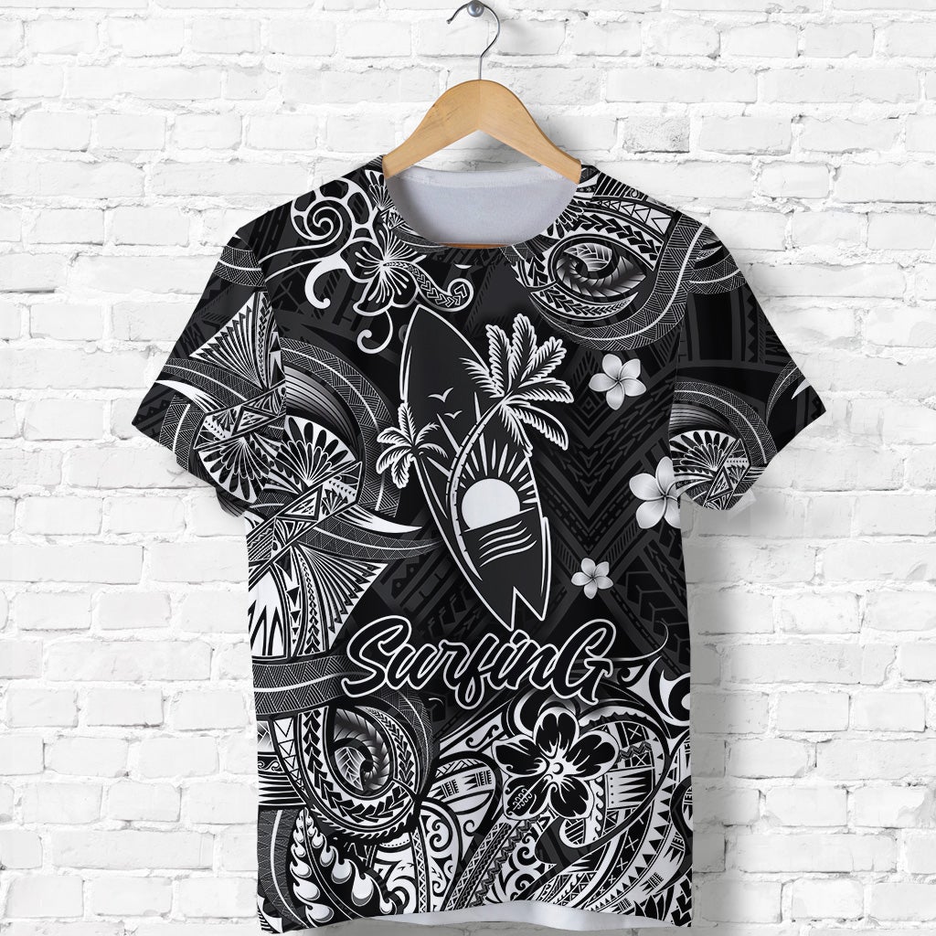 Custom Hawaii Surfing Polynesian T Shirt Unique Style Black LT8 - Wonder Print Shop