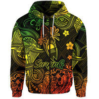 Custom Hawaii Surfing Polynesian Zip Hoodie Unique Style Reggae LT8 - Wonder Print Shop