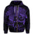 Hawaii Turtle Ohana Hibiscus Poly Zip Hoodie Purple - Wonder Print Shop