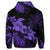 Hawaii Turtle Plumeria Coconut Tree Polynesian Zip Hoodie Purple - Wonder Print Shop