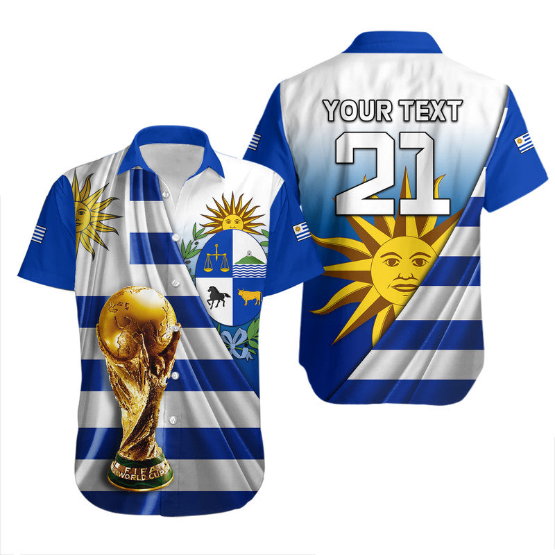 (Custom Personalised) Uruguay Football La Celeste World Cup Hawaiian Shirt - Wonder Print Shop