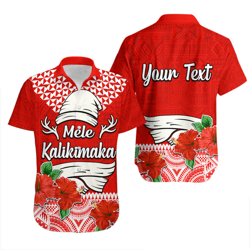 (Custom Personalised) Hawaii Hibiscus Flower Mele Kalikimaka Hawaiian Shirt - Wonder Print Shop