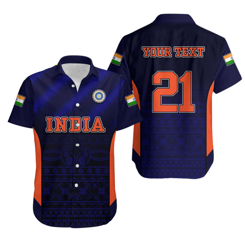 (Custom Personalised) India National Cricket Team Hawaiian Shirt Men In Blue Sports Style - Wonder Print Shop