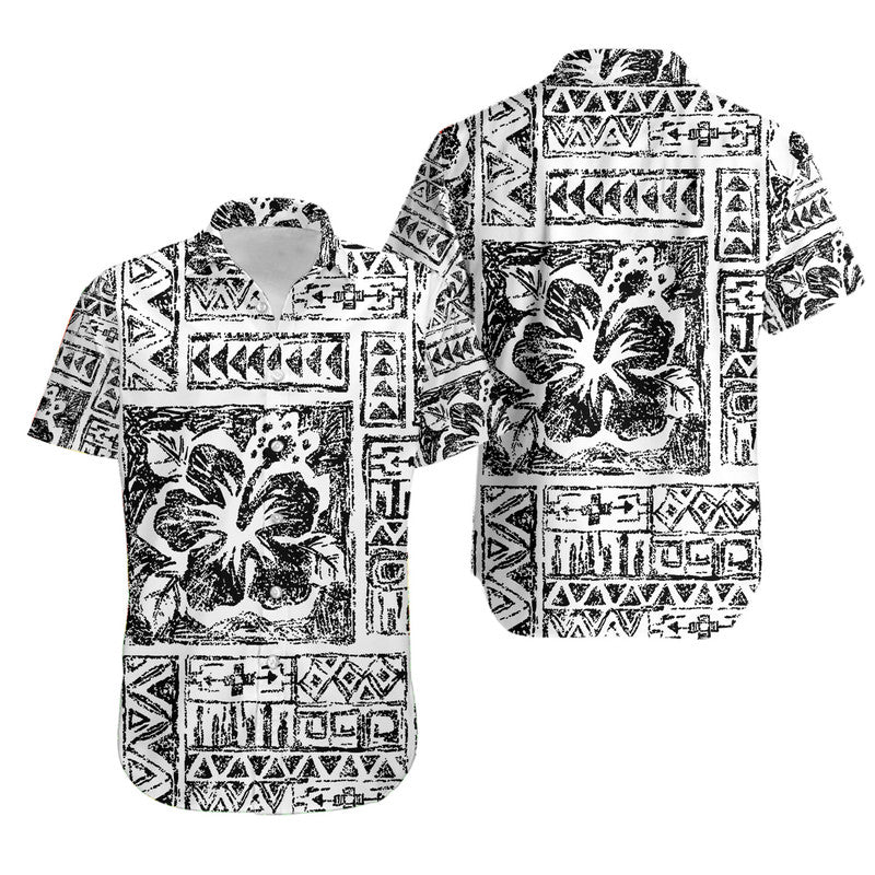 fiji-tribal-black-hawaiian-shirt-triple-hibiscus-tapa-style