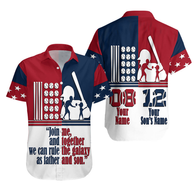 custom-personalised-fathers-day-america-dad-and-son-baseball-player-hawaiian-shirt-mixed-blue-and-red