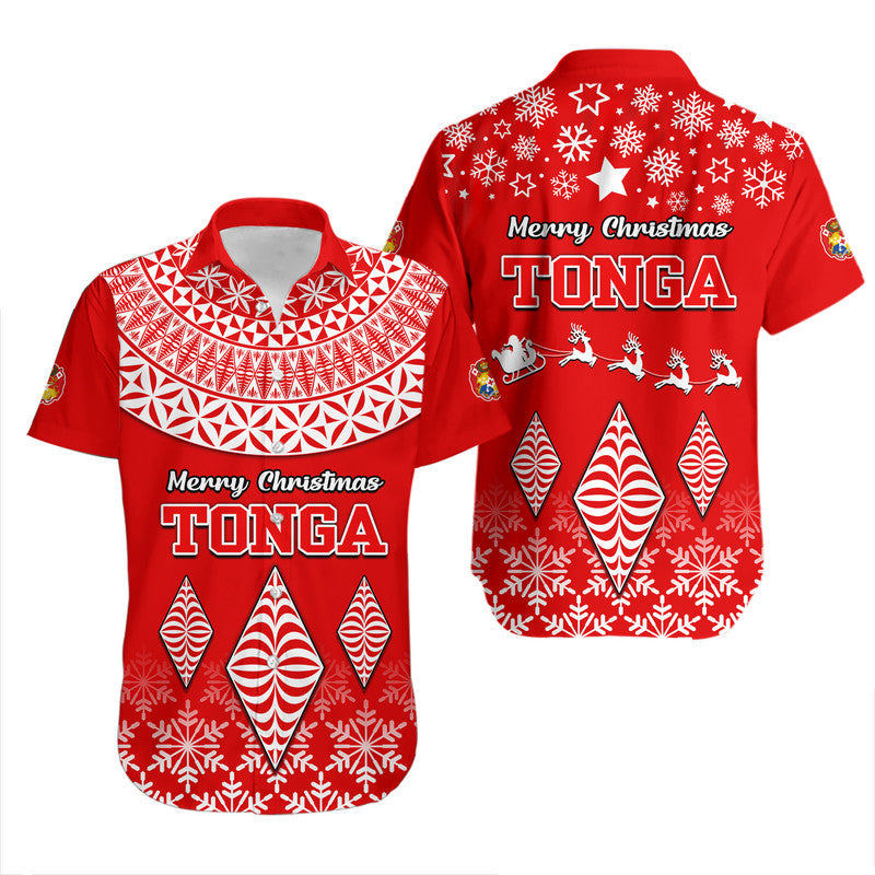 Tonga Kupesi Ngatu Merry Christmas Hawaiian Shirt - Wonder Print Shop