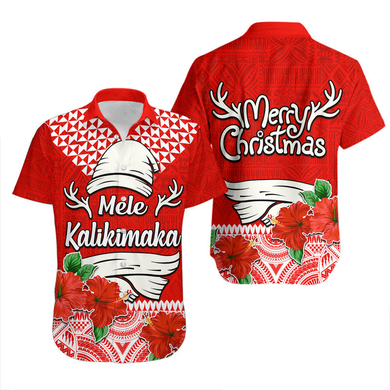 Hawaii Hibiscus Flower Mele Kalikimaka Hawaiian Shirt - Wonder Print Shop