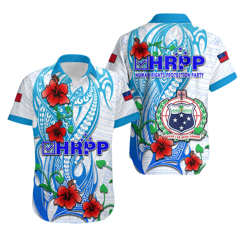 Special Samoa HRPP Party Hawaiian Shirt Tribal Samoan Hibiscus Design - Wonder Print Shop