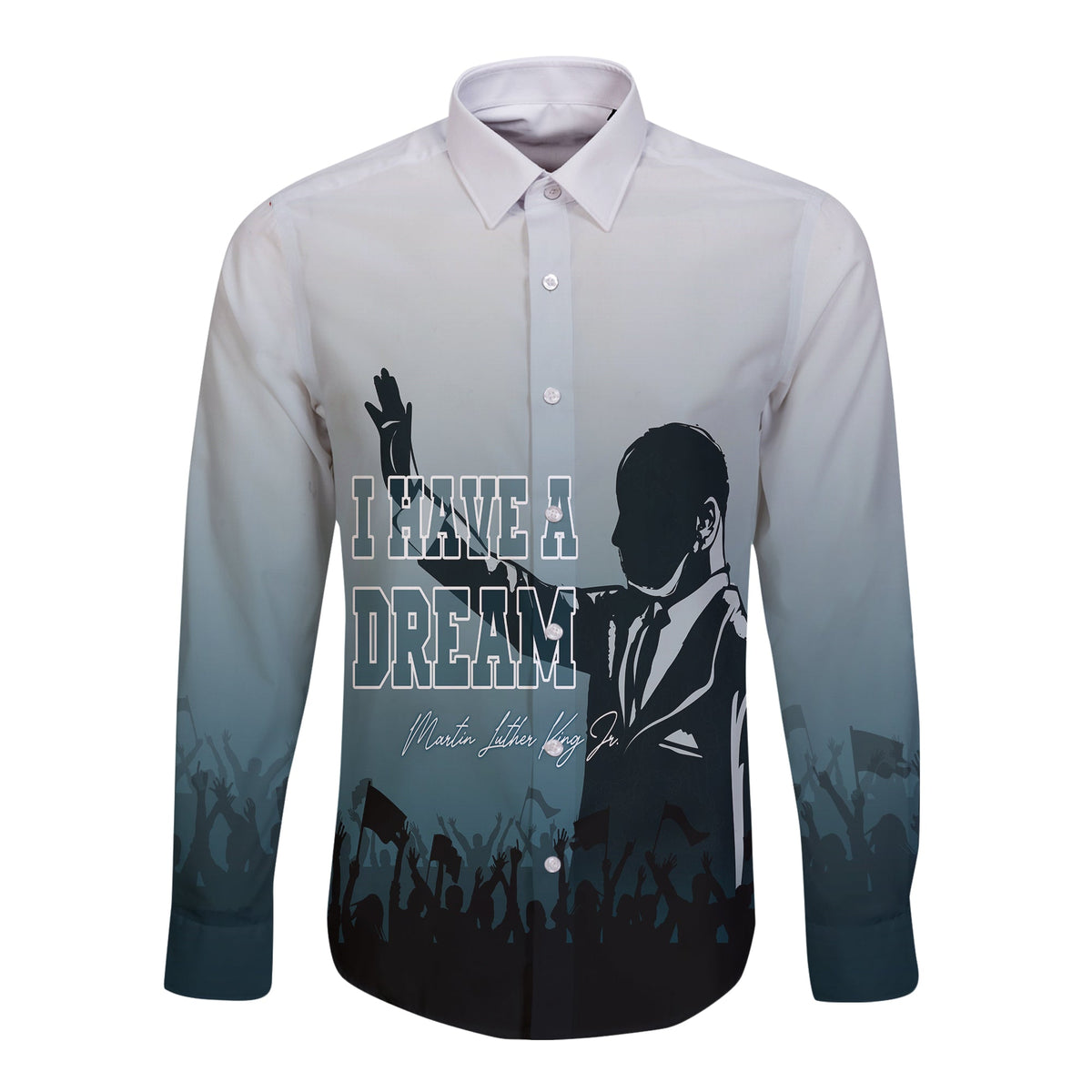 MLK Day Long Sleeves Button Shirt I Have A Dream - Wonder Print Shop