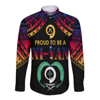Vanuatu Proud To Be A Ni-Van - Polynesian Pattern Long Sleeves Button Shirt - Torba Province - Wonder Print Shop