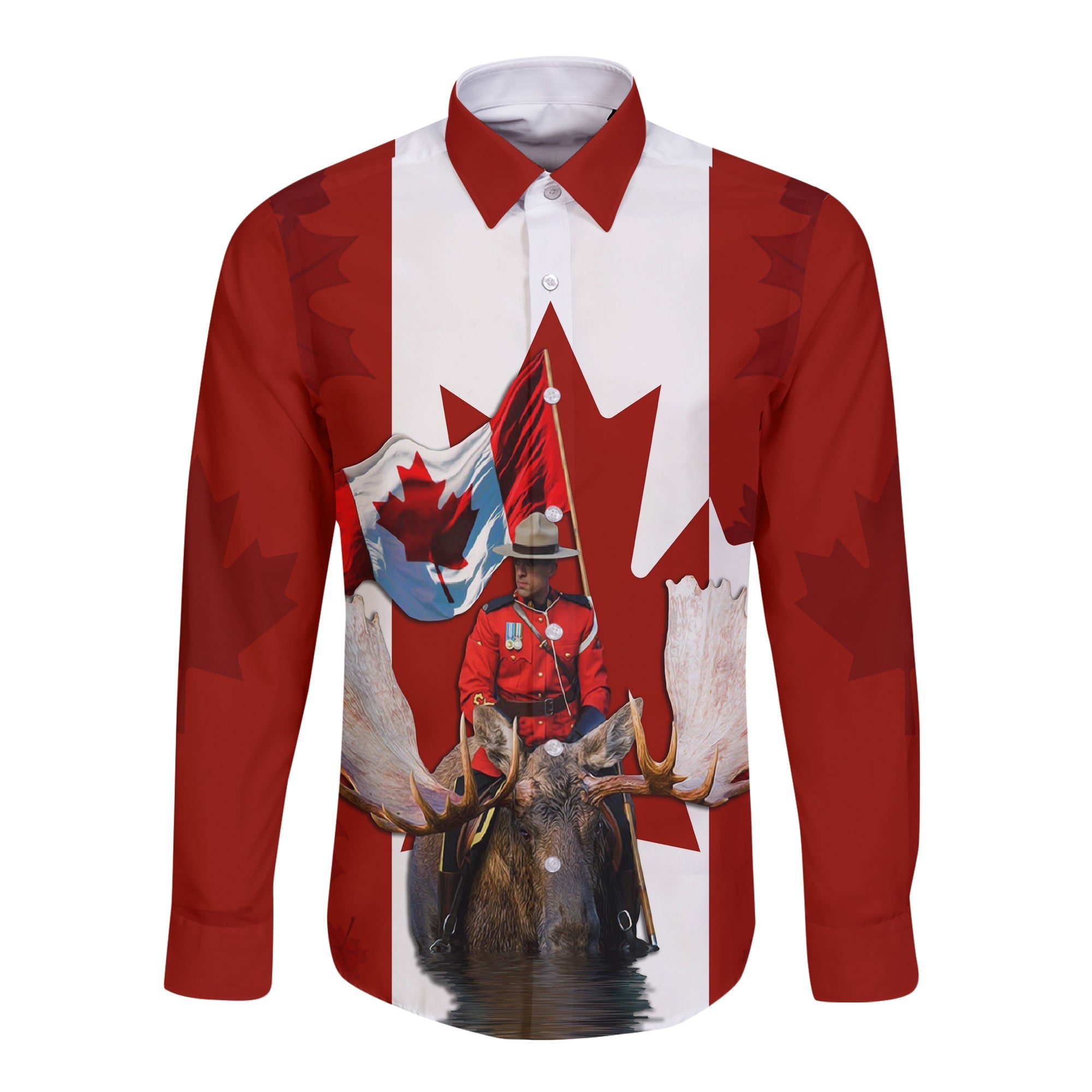 canada-day-personalised-long-sleeves-button-shirt-mountie-on-moose