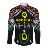 Vanuatu Proud To Be A Ni-Van - Polynesian Pattern Long Sleeves Button Shirt - Penama Province - Wonder Print Shop