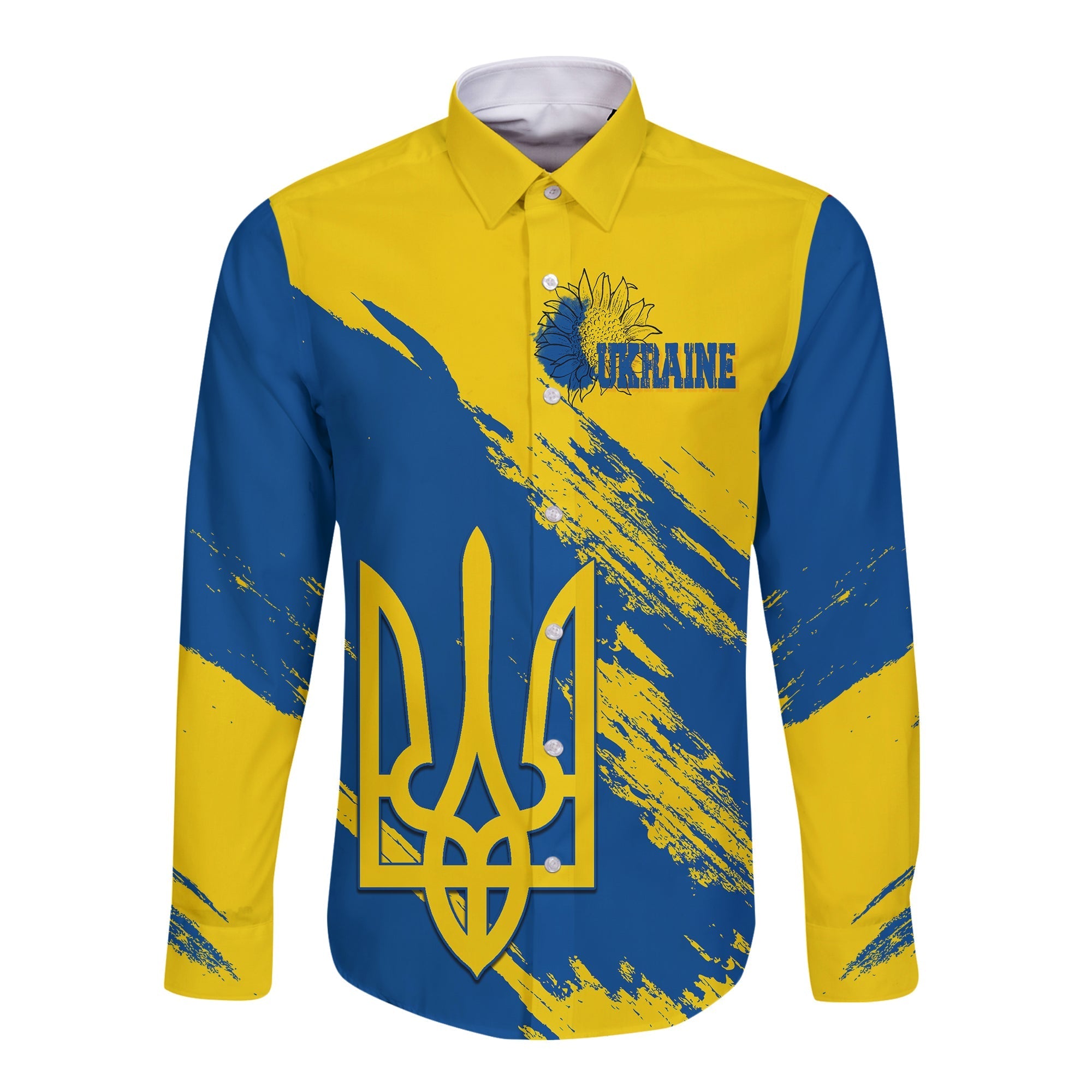 ukraine-long-sleeves-button-shirt-slava-ukraini-grunge-style