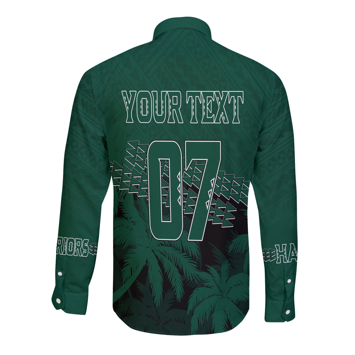 Personalised Hawaii Rainbow Warriors Long Sleeves Button Shirt Laau Pama - Wonder Print Shop