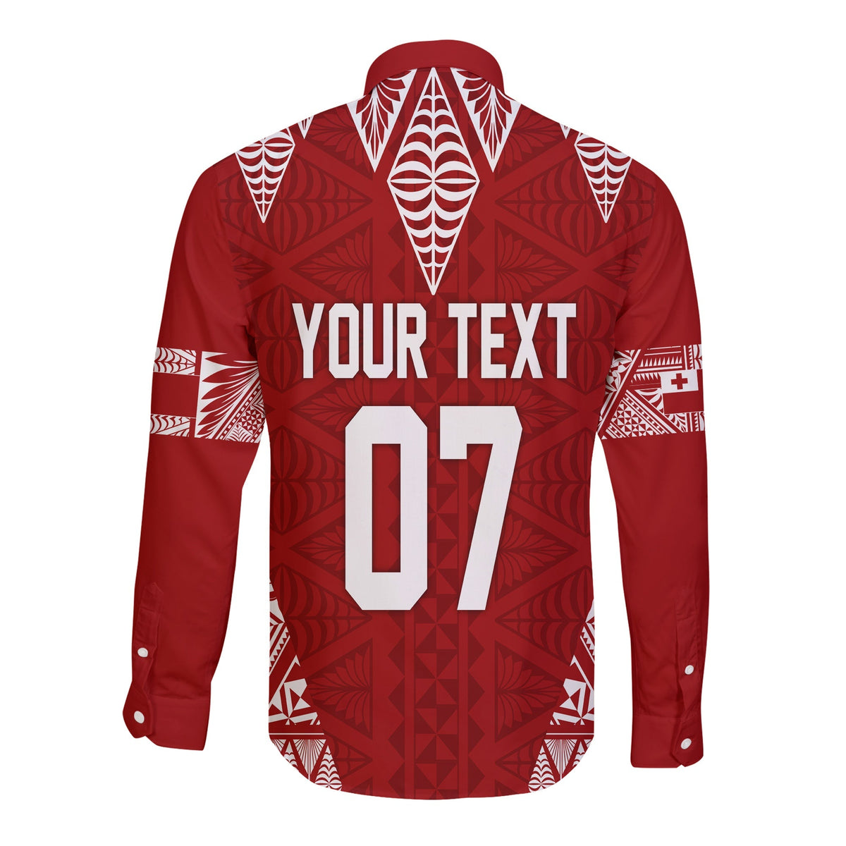 Personalised Tonga Rugby Long Sleeves Button Shirt Mate Ma'a Tonga Warriors - Wonder Print Shop