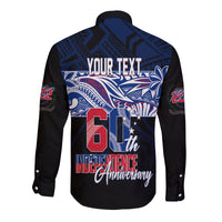 Samoa Personalised Long Sleeves Button Shirt 60th Independence Anniversary - Wonder Print Shop