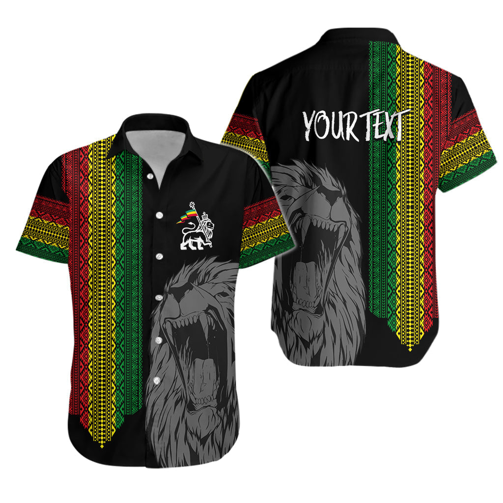 Ethiopia Patriot Day Personalised Hawaiian Shirt Roaring Lion - Wonder Print Shop