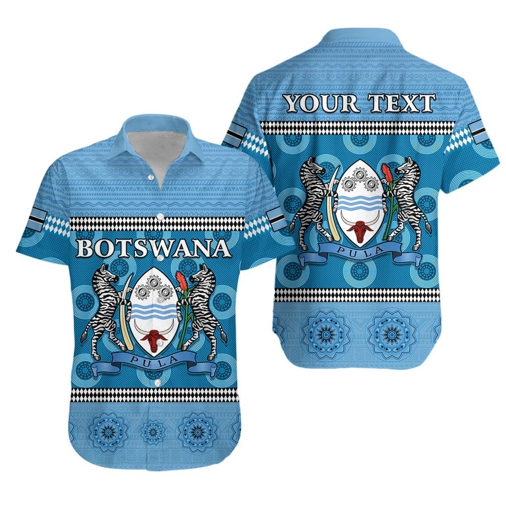 (Custom Personalised) Botswana Independence Anniversary Hawaiian Shirt Flag and Pattern LT13 - Wonder Print Shop