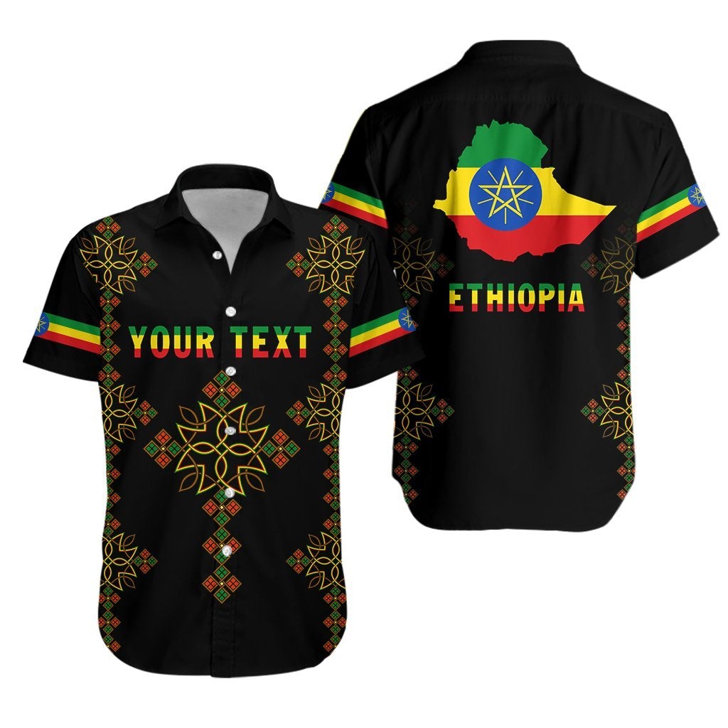 (Custom Personalised) Ethiopia Hawaiian Shirt Version Map LT13 - Wonder Print Shop