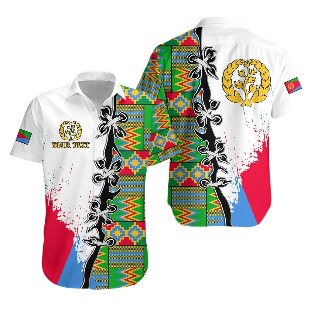 (Custom Personalised) Eritrea Special Knot Hawaiian Shirt African Pattern Version White LT13 - Wonder Print Shop