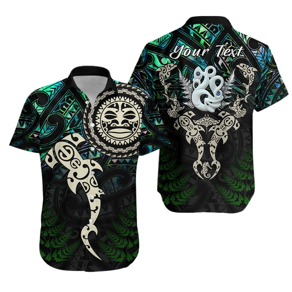 (Custom Personalised) Aotearoa Paua Shell Hawaiian Shirt Maori Manaia and Fish LT13 - Wonder Print Shop