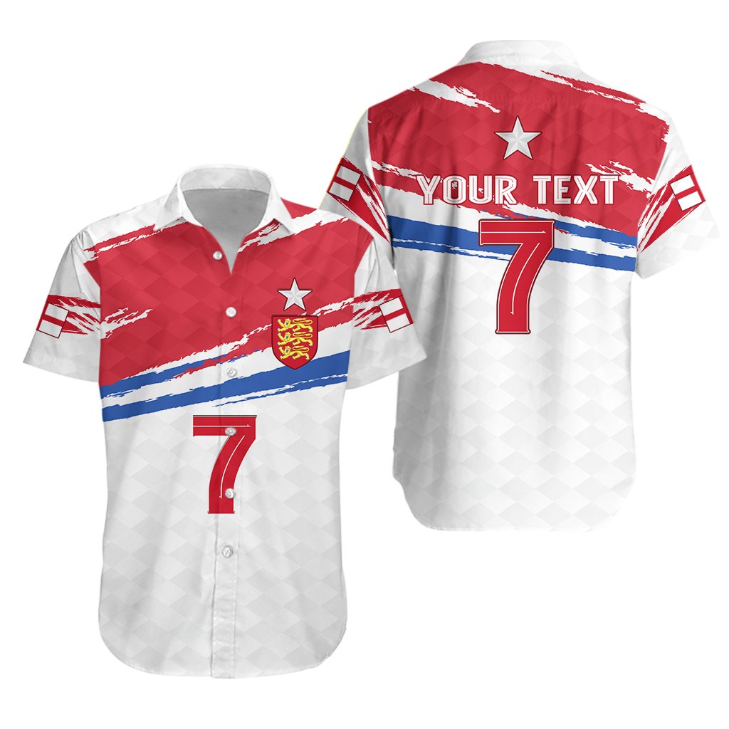 (Custom Personalised) England Football Hawaiian Shirt - Come on England - Custom Text and Number LT13 - Wonder Print Shop