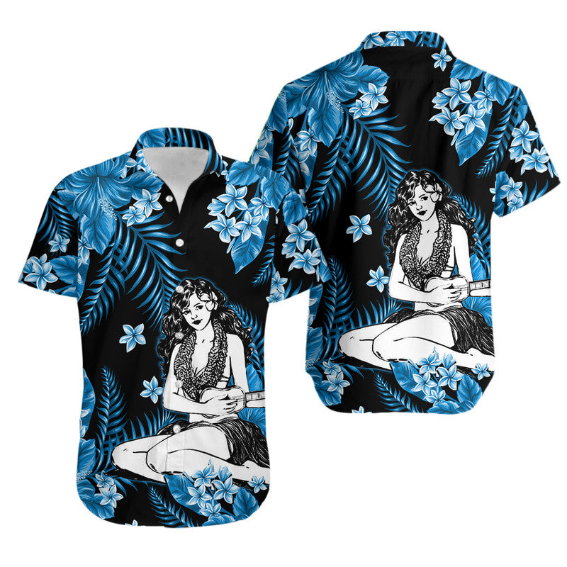 Hawaii Summer Colorful Hula Girl Hawaiian Shirt Light Blue LT6 - Wonder Print Shop