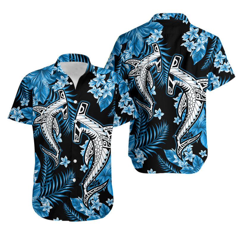 Hawaii Summer Colorful Shark Hawaiian Shirt Light Blue LT6 - Wonder Print Shop