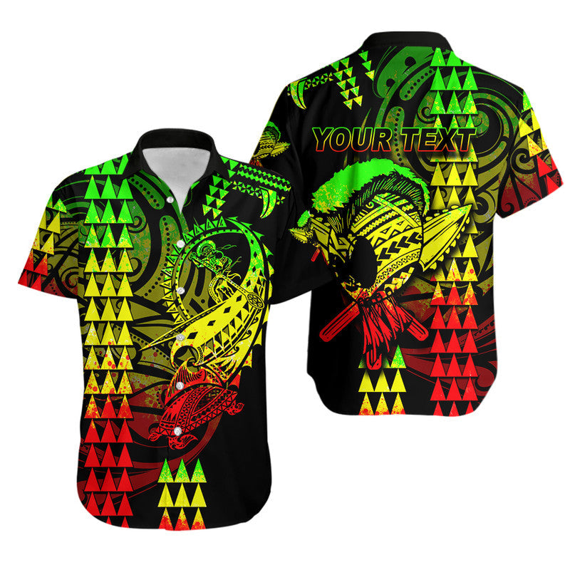 Custom Personalised Hawaii Polynesian Warrior Kakau Hawaiian Shirt-Reggage LT6 - Wonder Print Shop